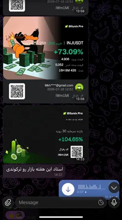 پیام کاربری که با سیگنال ارز دیجیتال چراغ به تارگت رسیده است