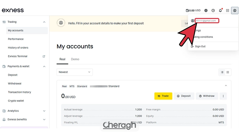 برداشتن ایمیل در بروکر اکسنس