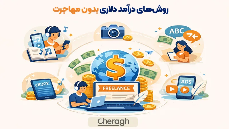 روش های درآمد دلاری بدون مهاجرت