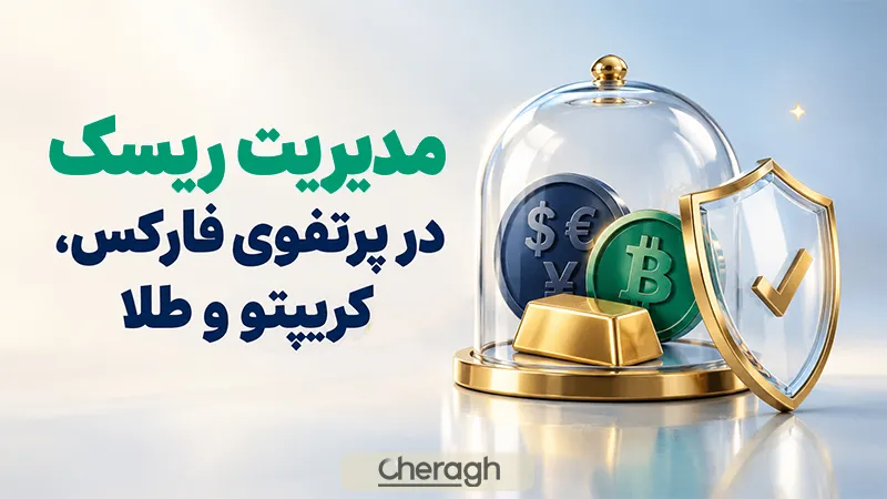 مدیریت ریسک در پرتفوی فارکس کریپتو و طلا