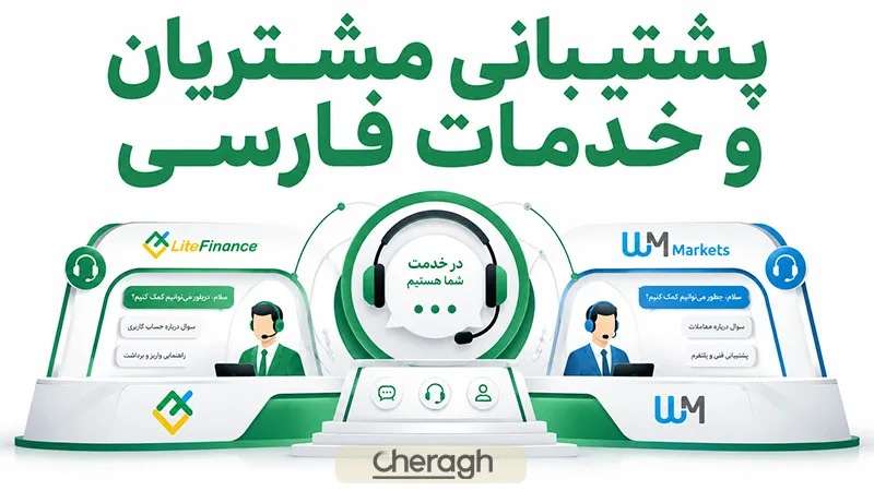 پشتیبانی مشتریان در لایت فایننس و وی ام مارکتس
