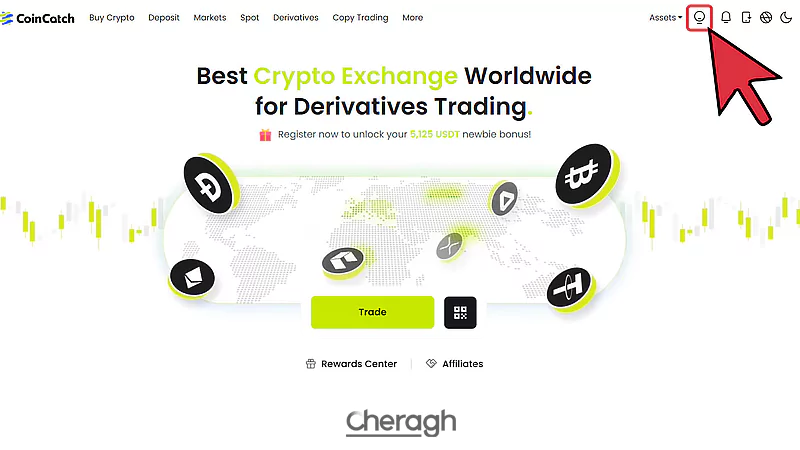 مرحله اول برداشتن کد uid از صرافی coincatch