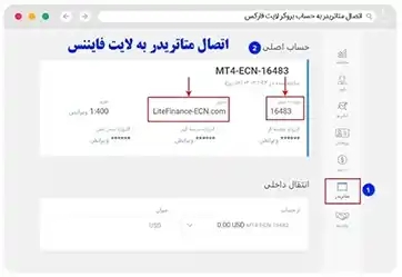 مرحله اول اتصال لایت فایننس به متاتریدر