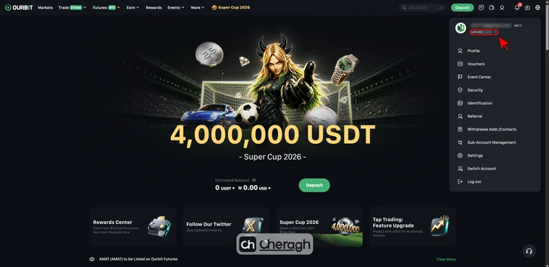 آموزش برداشتن کد بروکر (UID) از صرافی اوربیت