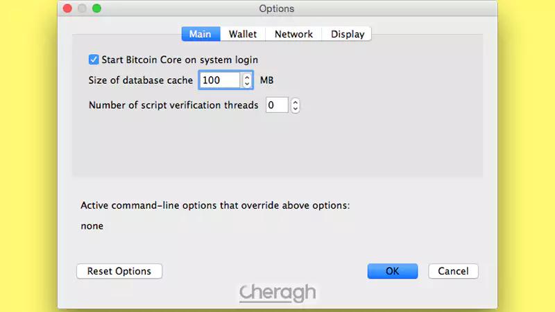 فعالسازی اجرای خودکار Bitcoin Core هنگام ورود به سیستم در مک