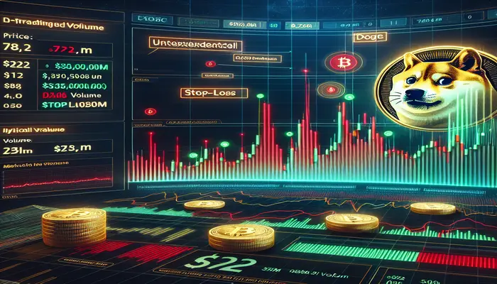 آزمایش حمایت ۲۲ سنتی توسط DOGE همزمان با فعال شدن توقف ضررها در پی حجم معاملات ۷۸۲ میلیون دلاری