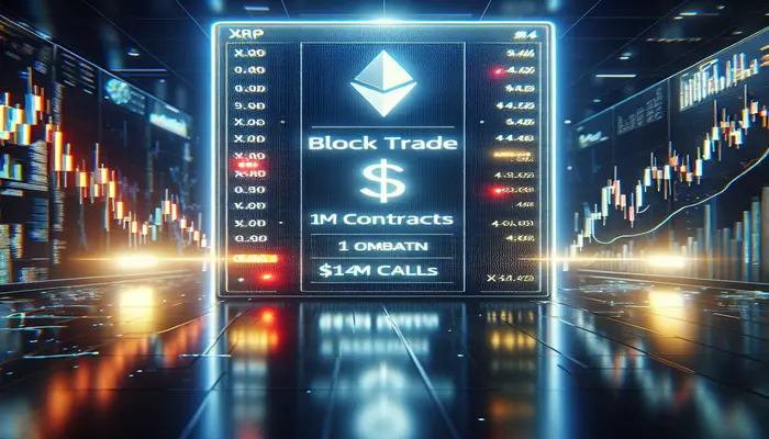 معامله بلوکی عظیم یک میلیونی اختیار خرید XRP با قیمت ۴ دلار همزمان با کاهش قیمت‌ها