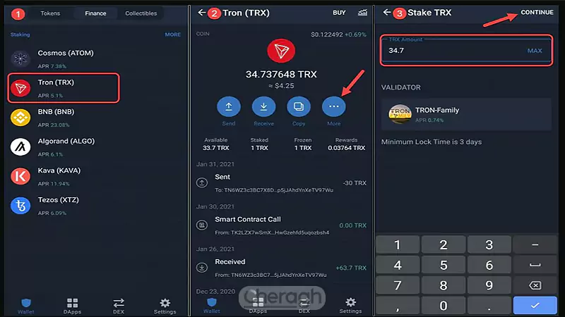 استیک ارز دیجیتال با تراست ولت
