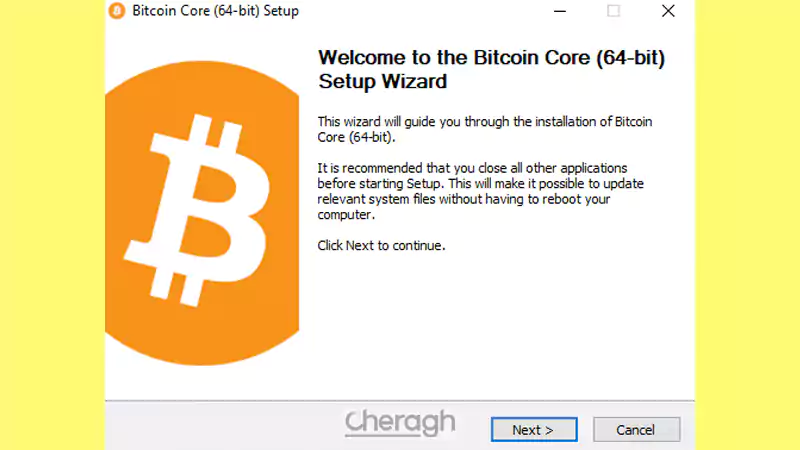 نصب نرمافزار Bitcoin Core
