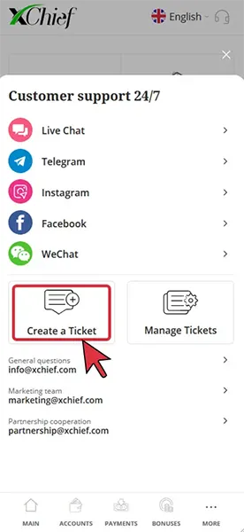 مرحله چهارم تغییر reffral code در forexchief