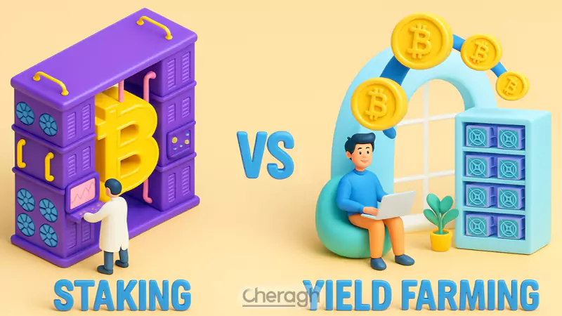 تفاوت Yield Farming و Staking