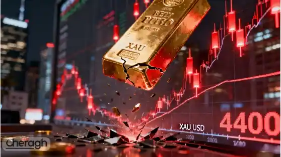 طلای جهانی زیر فشار فروش؛ چشم‌انداز نزولی تا محدوده ۴۴۰۰ دلار