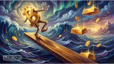 سقوط ۵۰ درصدی نسبت بیت‌کوین به طلا در ۲۰۲۵؛ چرا طلا برنده شد؟