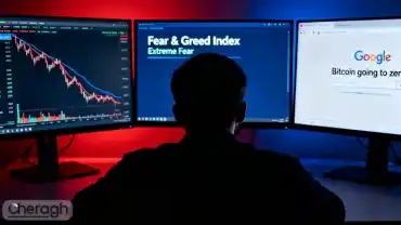 اوج‌گیری جست‌وجوی «سقوط بیت‌کوین به صفر»؛ بازار در ترس، نهادها در خرید