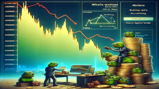 سقوط ۵ درصدی PEPE با افزایش حجم معاملات؛ والت‌های نهنگ در حال انباشت هستند | چراغ