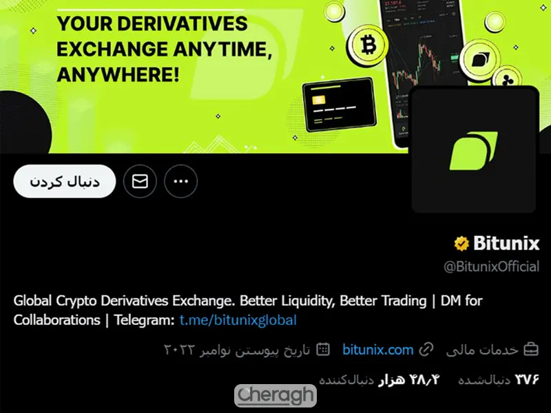 شبکه های اجتماعی صرافی Bitunix