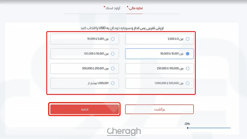 میزان پس انداز برای احراز هویت در اچ وای سی ام