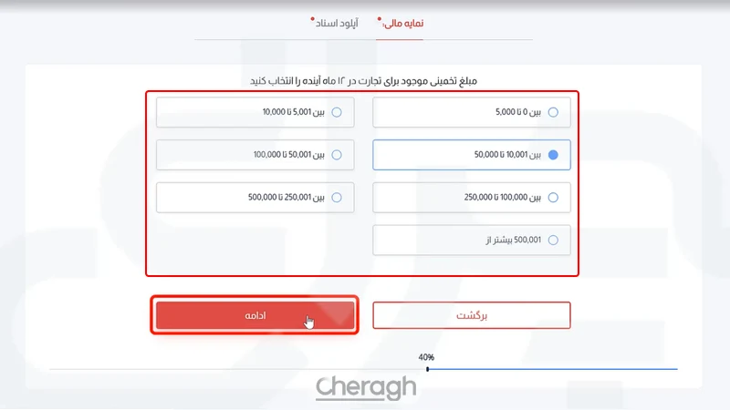 مبلغ تخمینی سرمایه ۱ سال