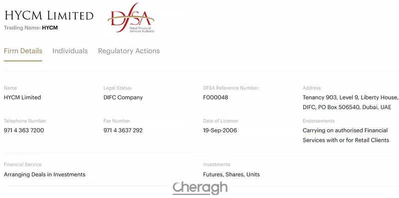 مجوز آفشور DFSA