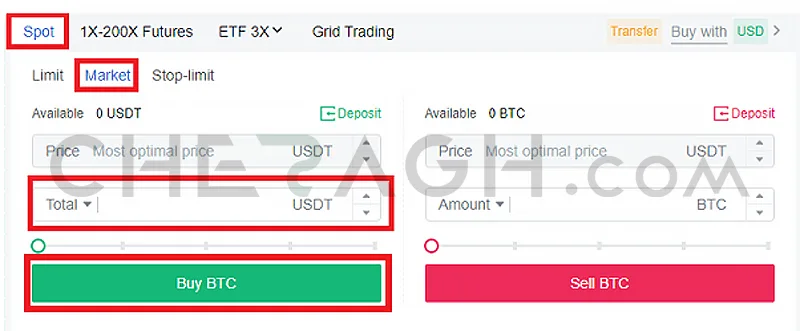 market در ترید در mexc