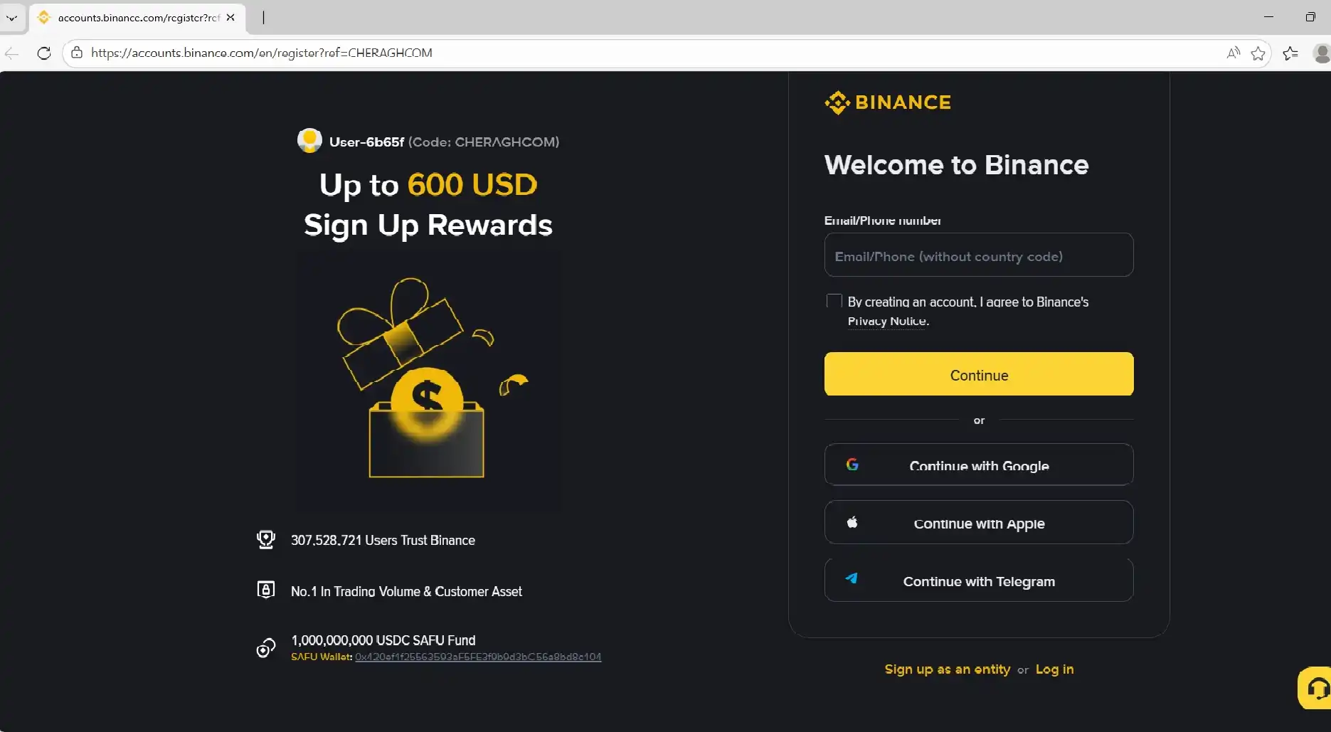 آموزش ثبت نام در صرافی بایننس